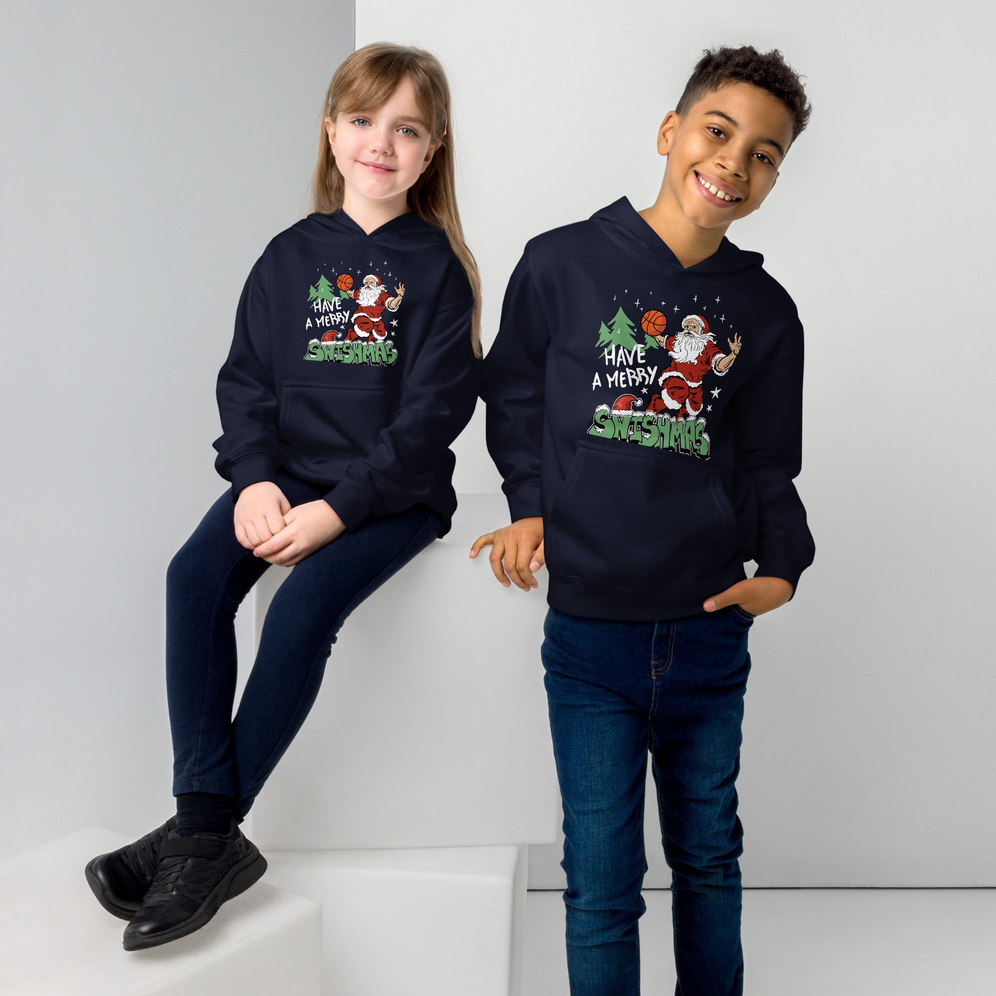 Kids Christmas Fleece Hoodie