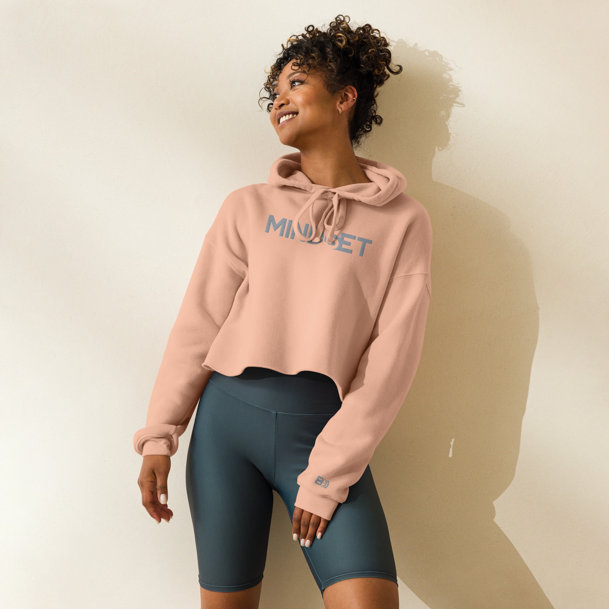 Women's Mindset Embroidered Crop Hoodie