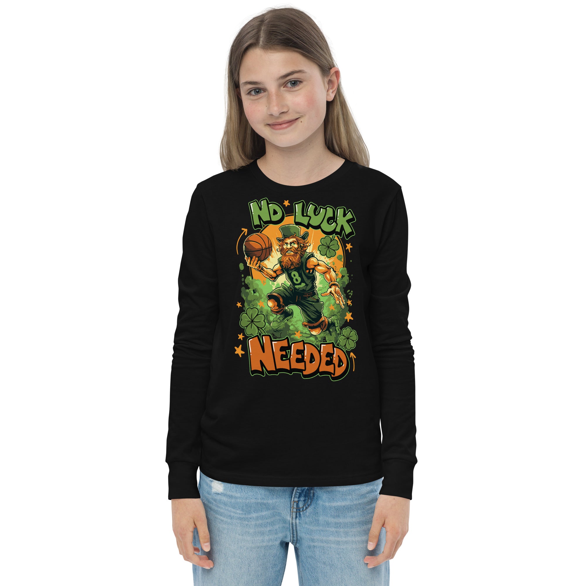 St Patrick's Day Youth Baller Unisex Long Sleeve Tee